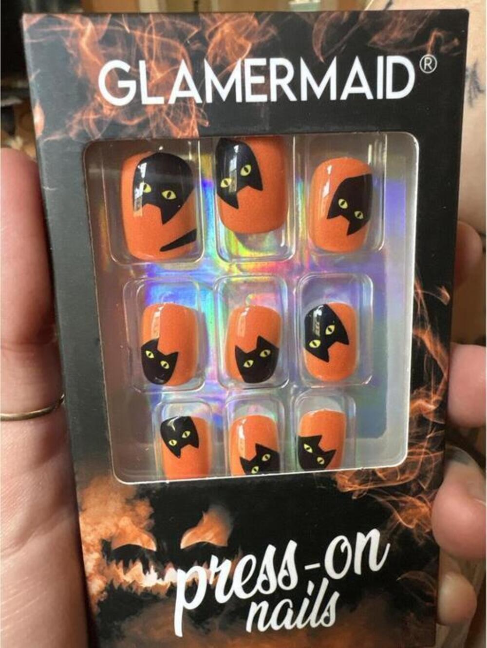 Glamermaid Press-on Nails! Sneaky kitty ;)